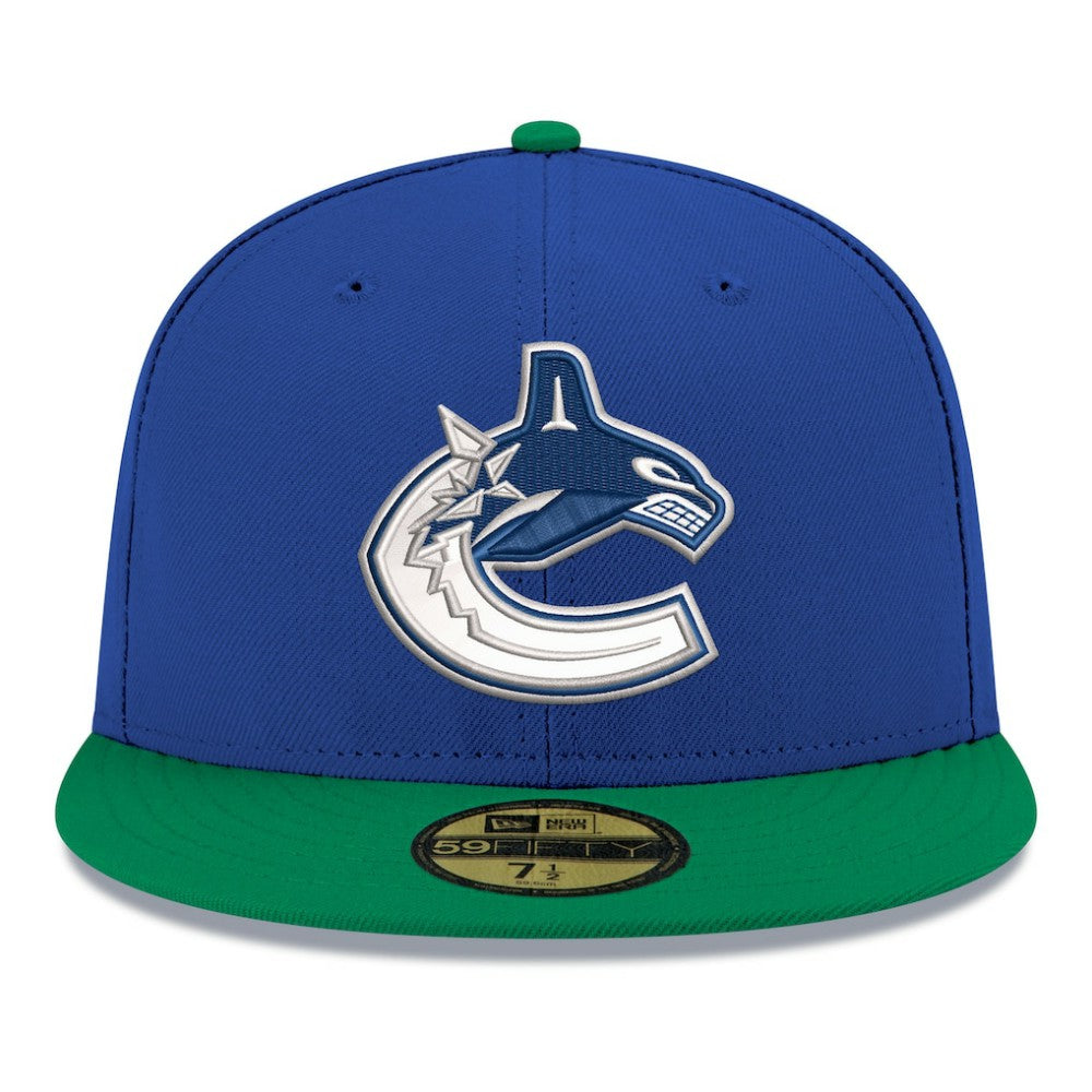Vancouver Canucks New Era Core Logo Two-Tone 59FIFTY Fitted Hat - Blue - NHL 203471444