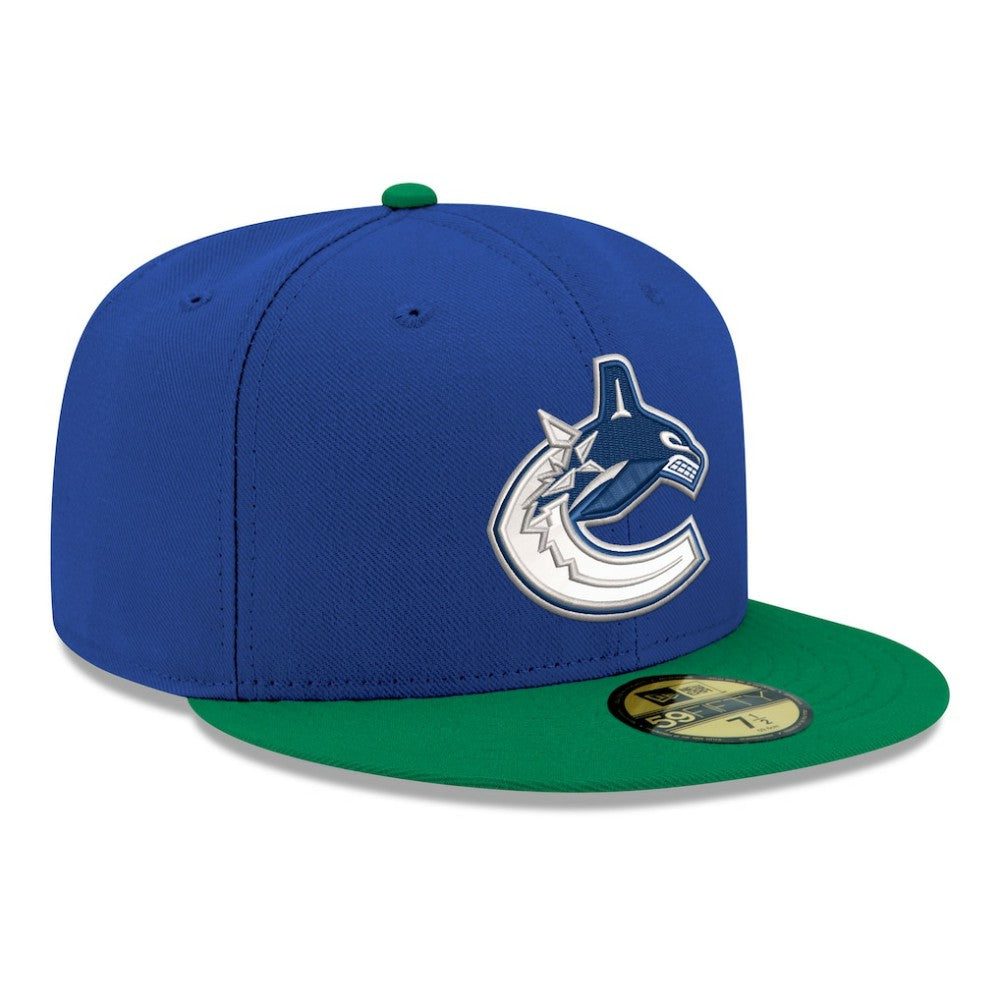 Vancouver Canucks New Era Core Logo Two-Tone 59FIFTY Fitted Hat - Blue - NHL 203471444