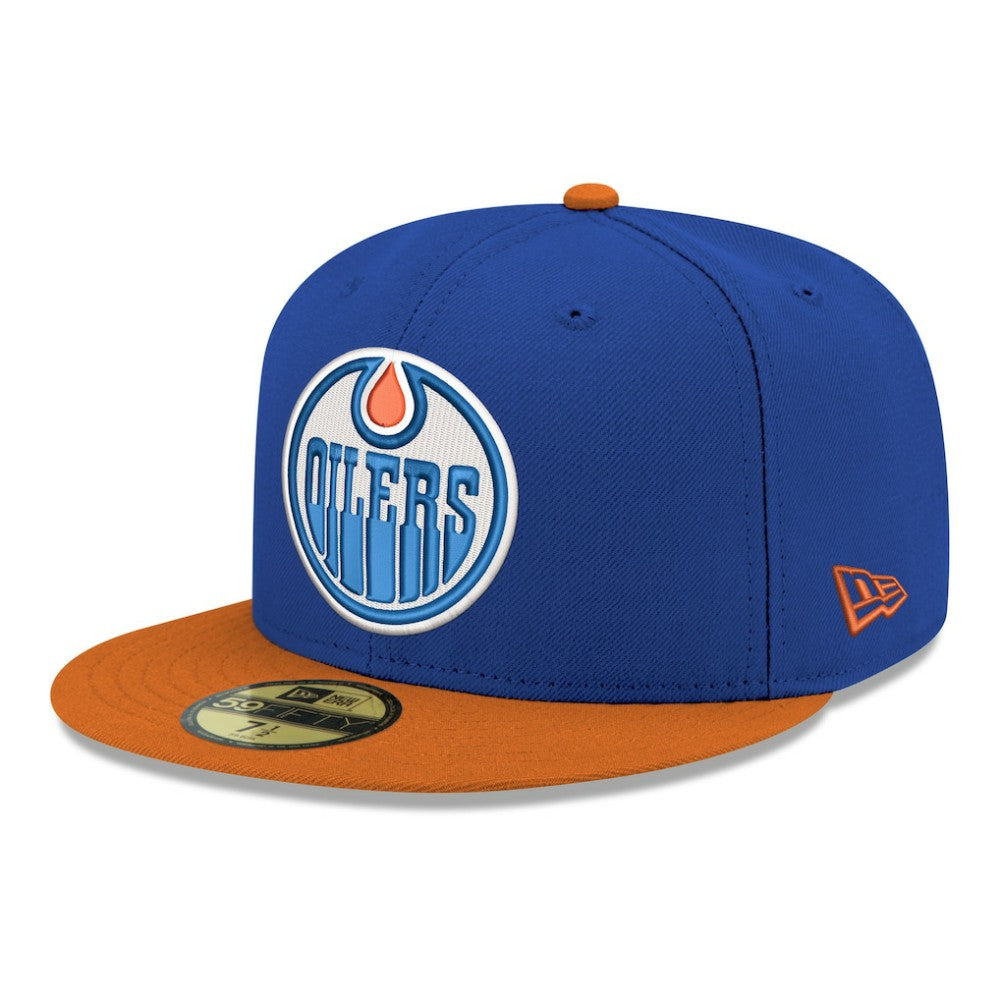 Edmonton Oilers New Era Core Logo Two-Tone 59FIFTY Fitted Hat - Royal - NHL 203471452