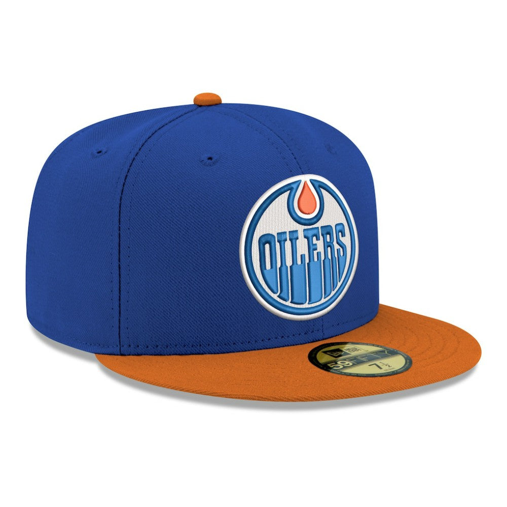 Edmonton Oilers New Era Core Logo Two-Tone 59FIFTY Fitted Hat - Royal - NHL 203471452