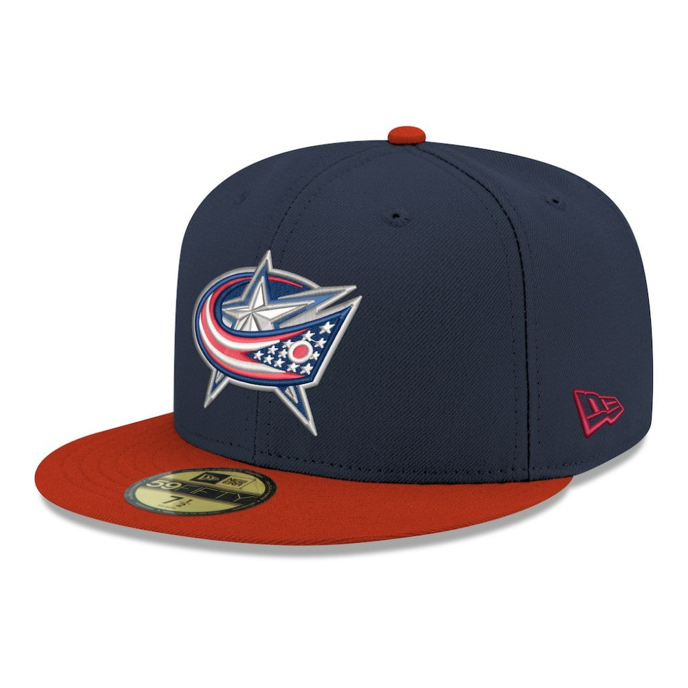 Columbus Blue Jackets New Era Core Logo Two-Tone 59FIFTY Fitted Hat - Navy - NHL 203471453