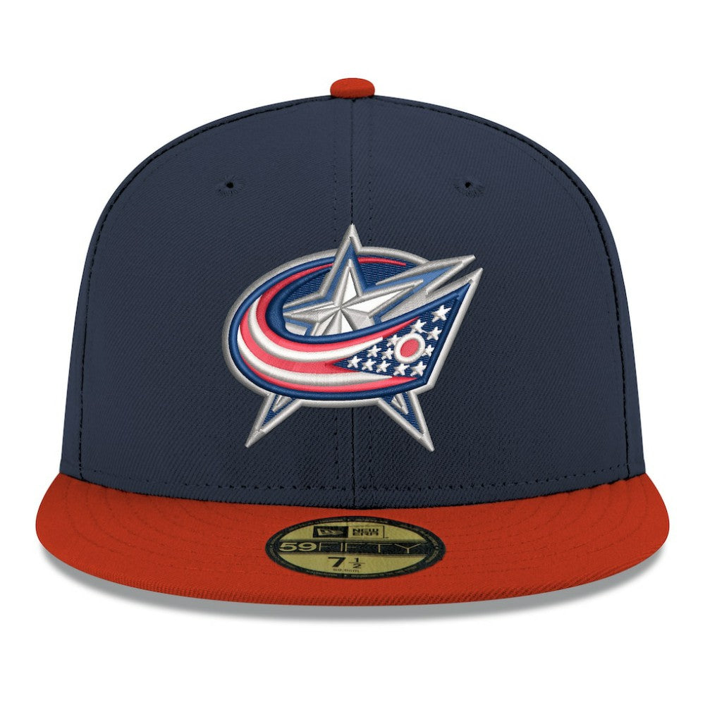 Columbus Blue Jackets New Era Core Logo Two-Tone 59FIFTY Fitted Hat - Navy - NHL 203471453
