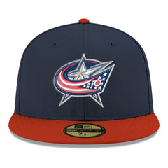 Columbus Blue Jackets New Era Core Logo Two-Tone 59FIFTY Fitted Hat - Navy - NHL 203471453