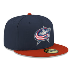 Columbus Blue Jackets New Era Core Logo Two-Tone 59FIFTY Fitted Hat - Navy - NHL 203471453