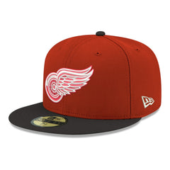 Detroit Red Wings New Era Core Logo Two-Tone 59FIFTY Fitted Hat - Red - NHL 203471455