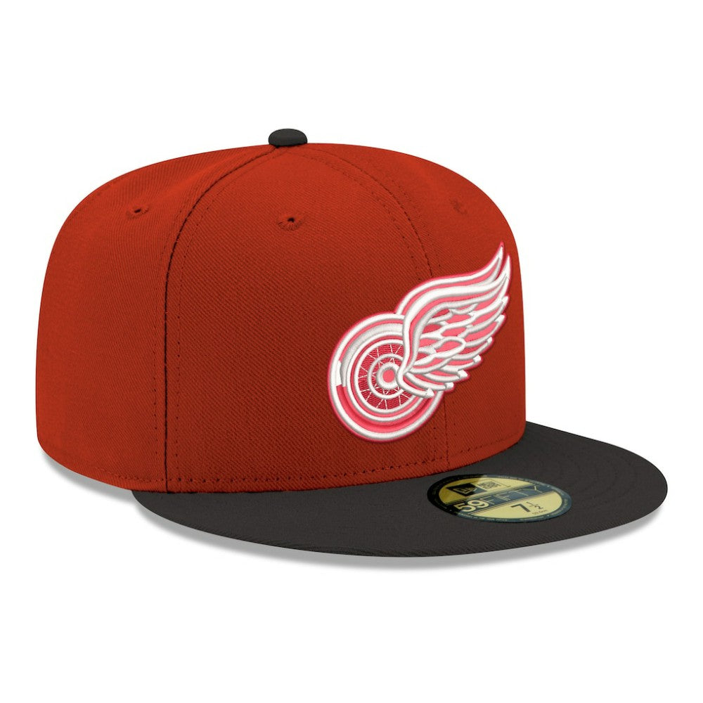 Detroit Red Wings New Era Core Logo Two-Tone 59FIFTY Fitted Hat - Red - NHL 203471455