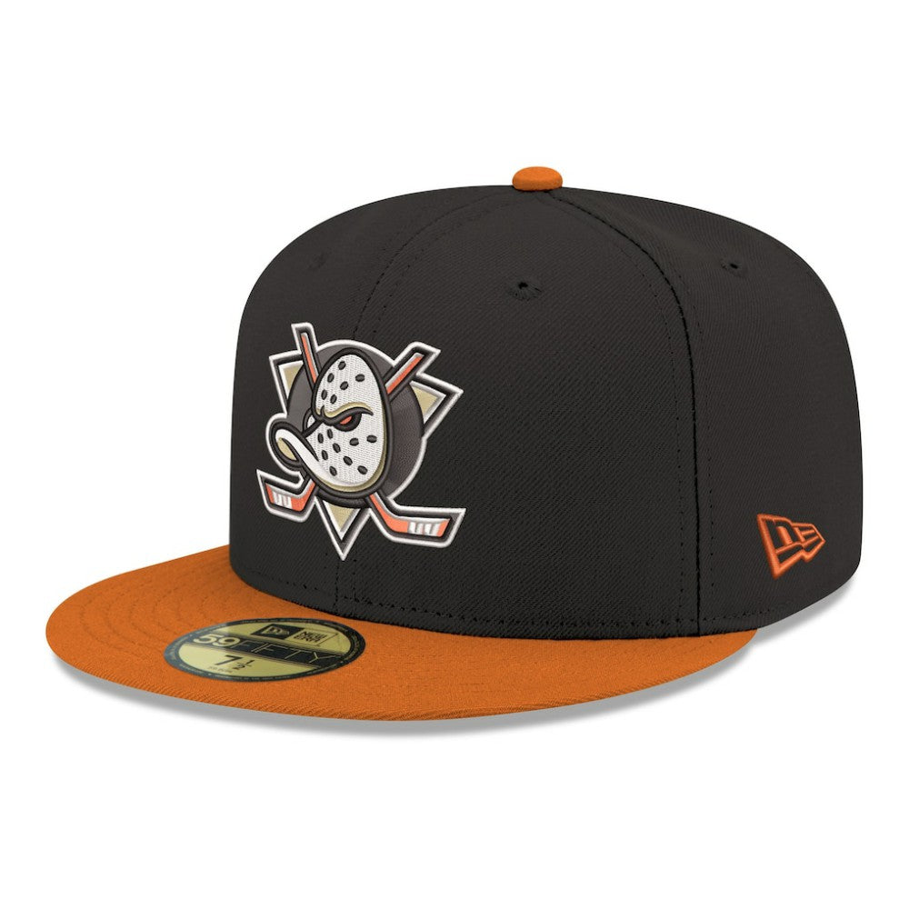 Anaheim Ducks New Era Core Logo Two-Tone 59FIFTY Fitted Hat - Black - NHL 203471456
