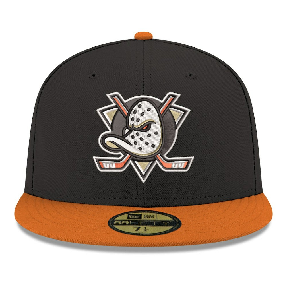 Anaheim Ducks New Era Core Logo Two-Tone 59FIFTY Fitted Hat - Black - NHL 203471456