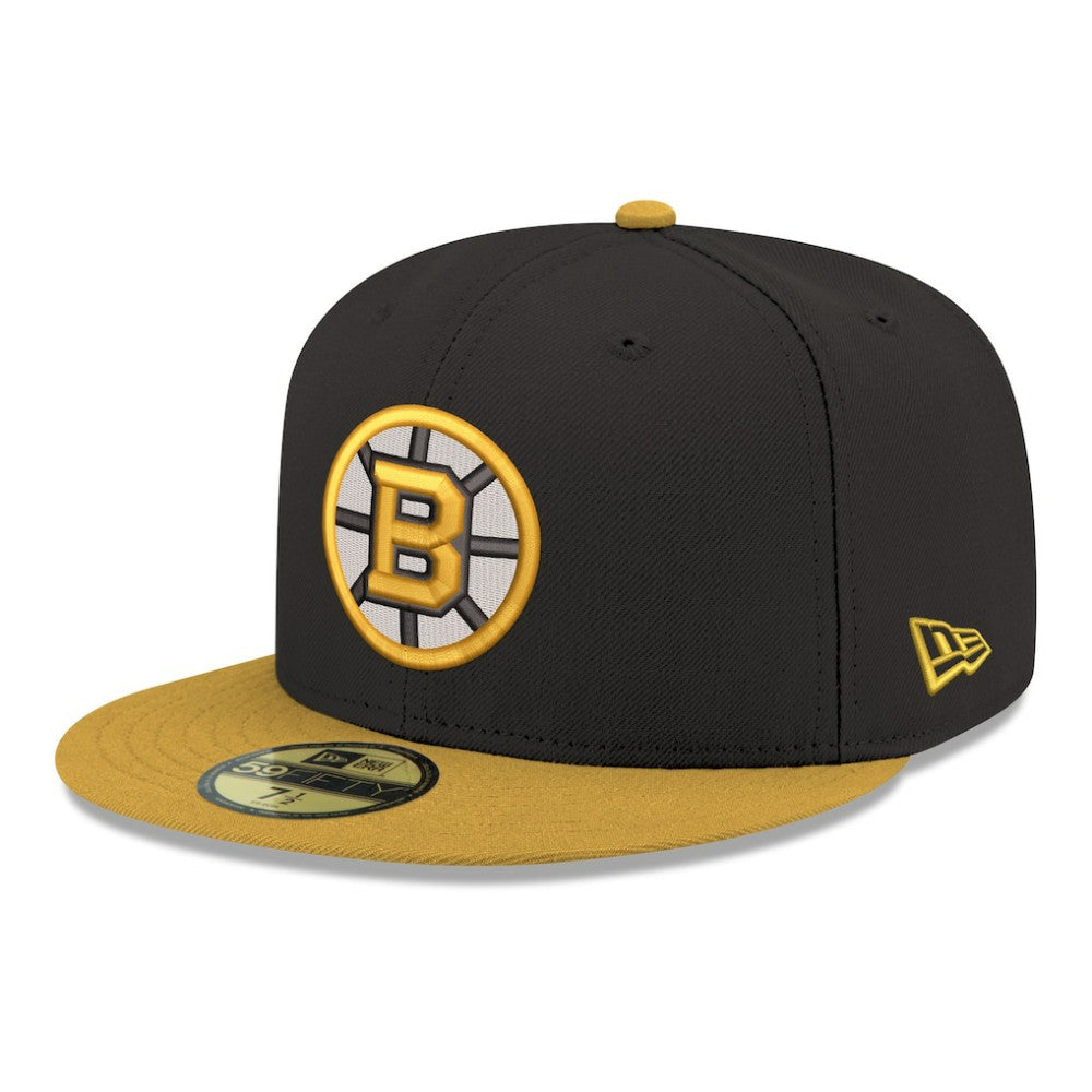 Boston Bruins New Era Core Logo Two-Tone 59FIFTY Fitted Hat - Black - NHL 203471457