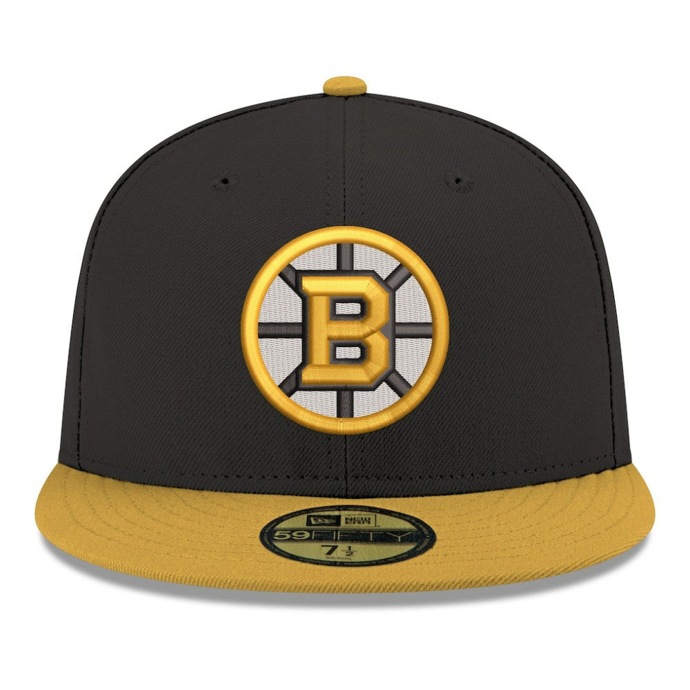 Boston Bruins New Era Core Logo Two-Tone 59FIFTY Fitted Hat - Black - NHL 203471457