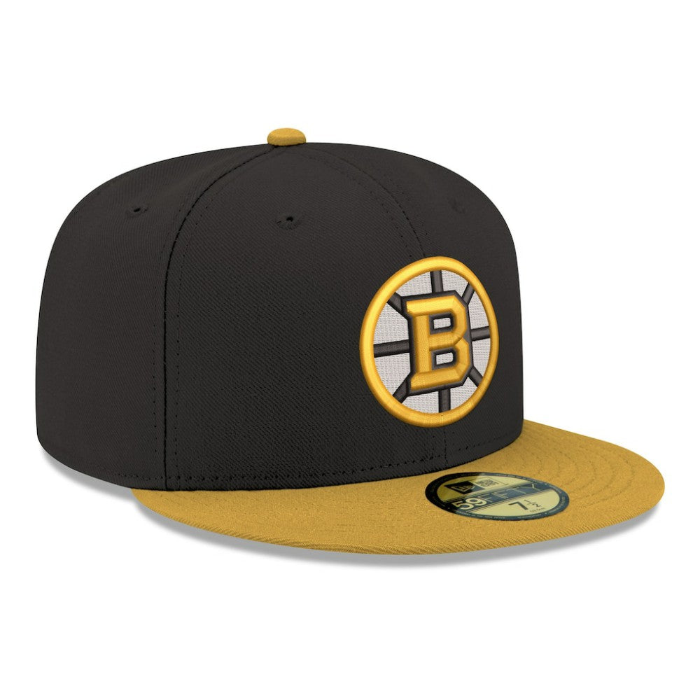 Boston Bruins New Era Core Logo Two-Tone 59FIFTY Fitted Hat - Black - NHL 203471457