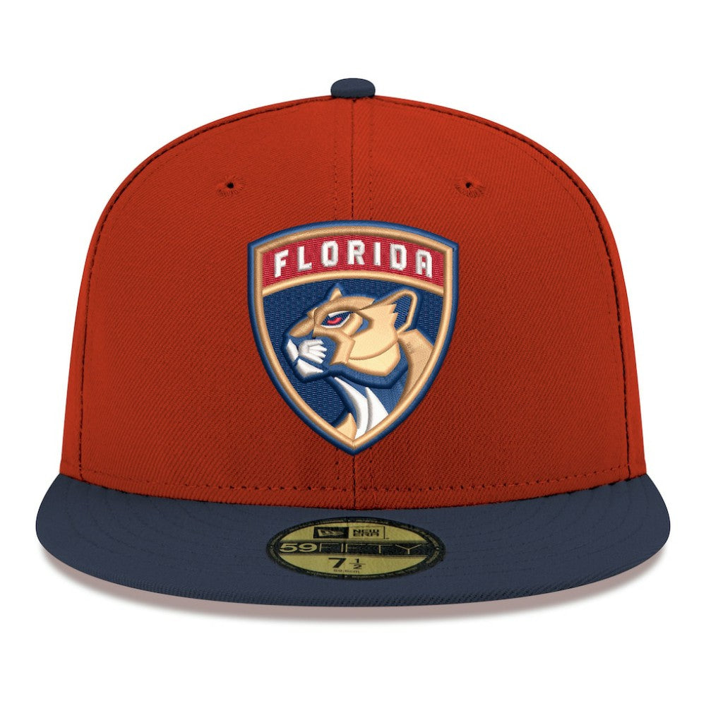 Florida Panthers New Era Core Logo Two-Tone 59FIFTY Fitted Hat - Red - NHL 203471458