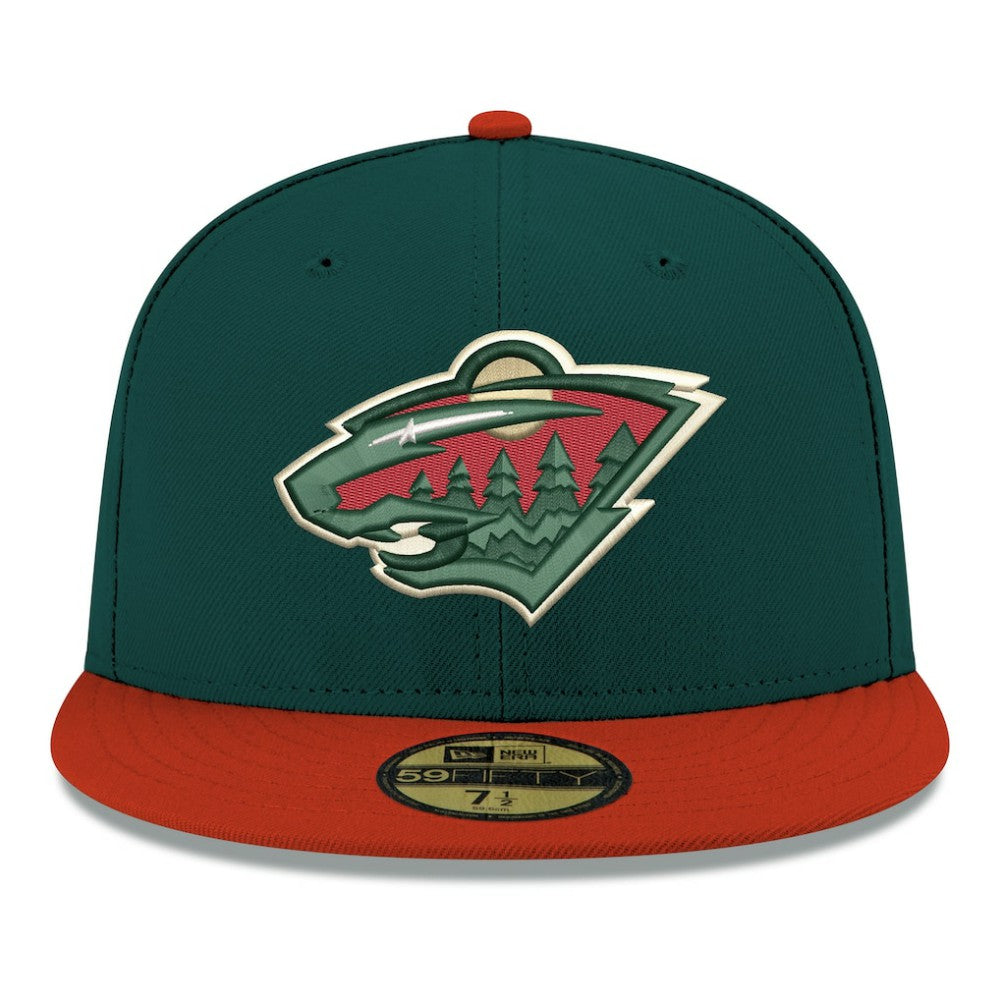 Minnesota Wild New Era Core Logo Two-Tone 59FIFTY Fitted Hat - Green - NHL 203471459