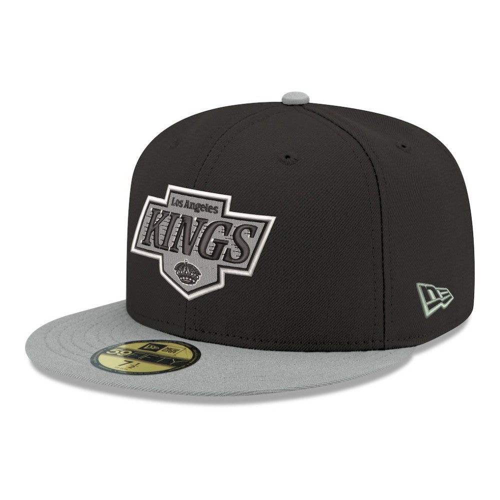Los Angeles Kings New Era Core Logo Two-Tone 59FIFTY Fitted Hat - Black - NHL 203471460