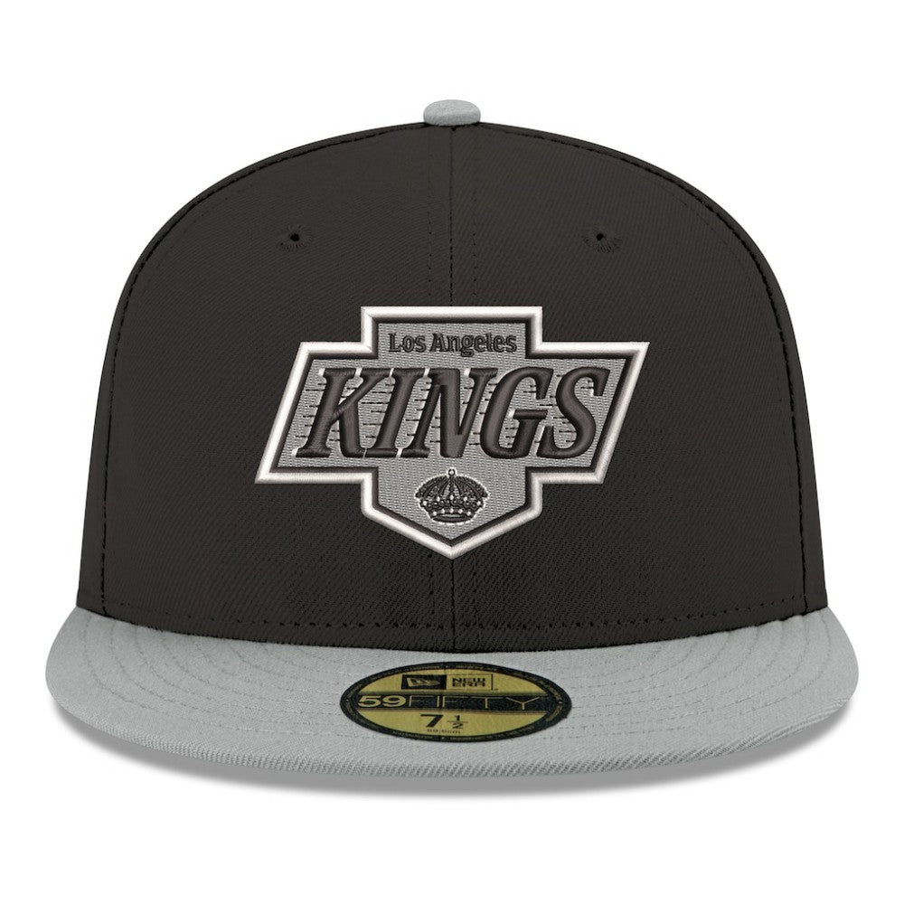 Los Angeles Kings New Era Core Logo Two-Tone 59FIFTY Fitted Hat - Black - NHL 203471460