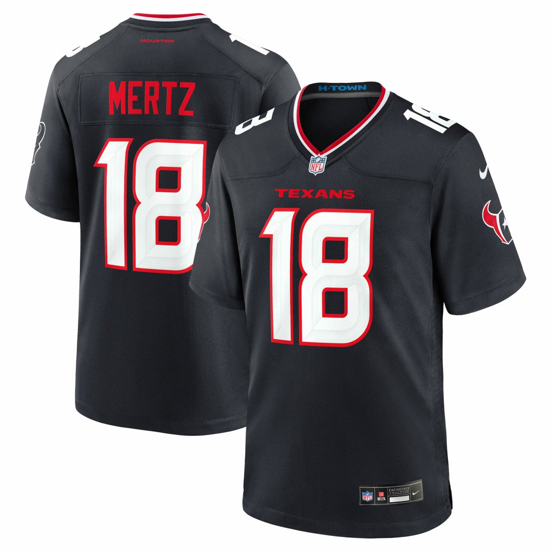 Nike Graham Mertz Houston Texans Team Game Jersey Navy