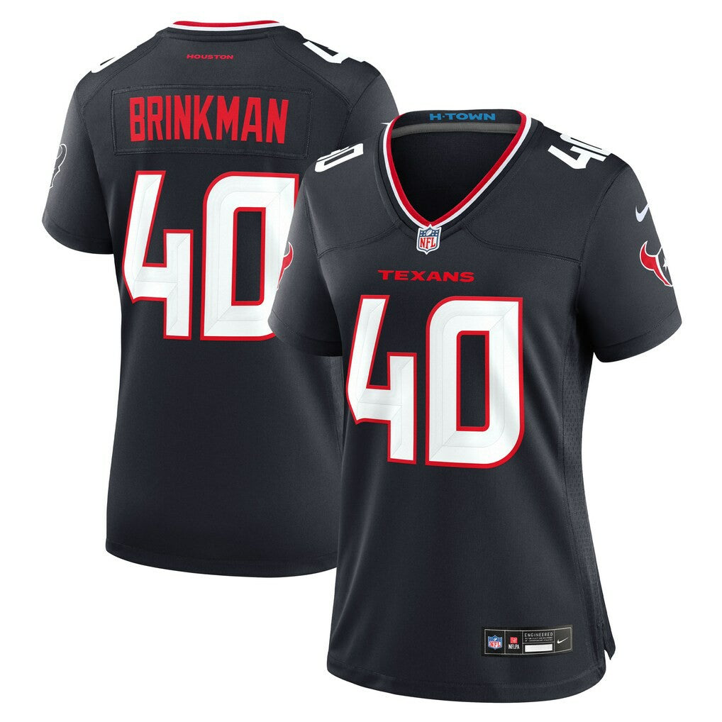 Nike Austin Brinkman Houston Texans Women's Team Game Jersey Navy