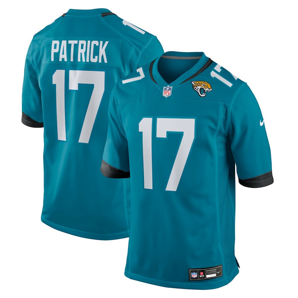 Nike Tim Patrick Jacksonville Jaguars Team Game Jersey Teal