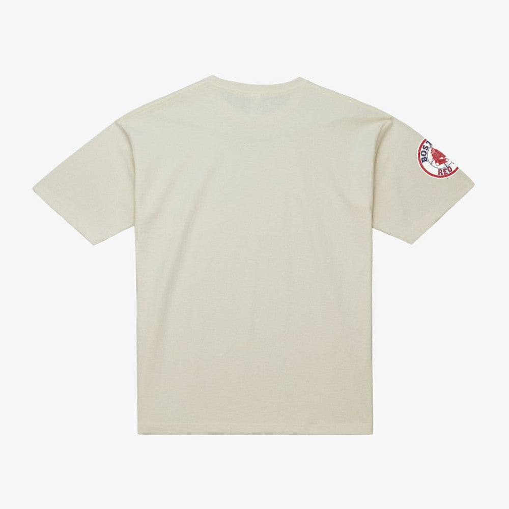 David Ortiz Boston Red Sox Mitchell & Ness Cooperstown Collection Throwback Name & Number T-Shirt - Cream - Mitchell & Ness Discount