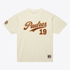 Tony Gwynn San Diego Padres Mitchell & Ness Cooperstown Collection Throwback Name & Number T-Shirt - Cream - Mitchell & Ness Sale