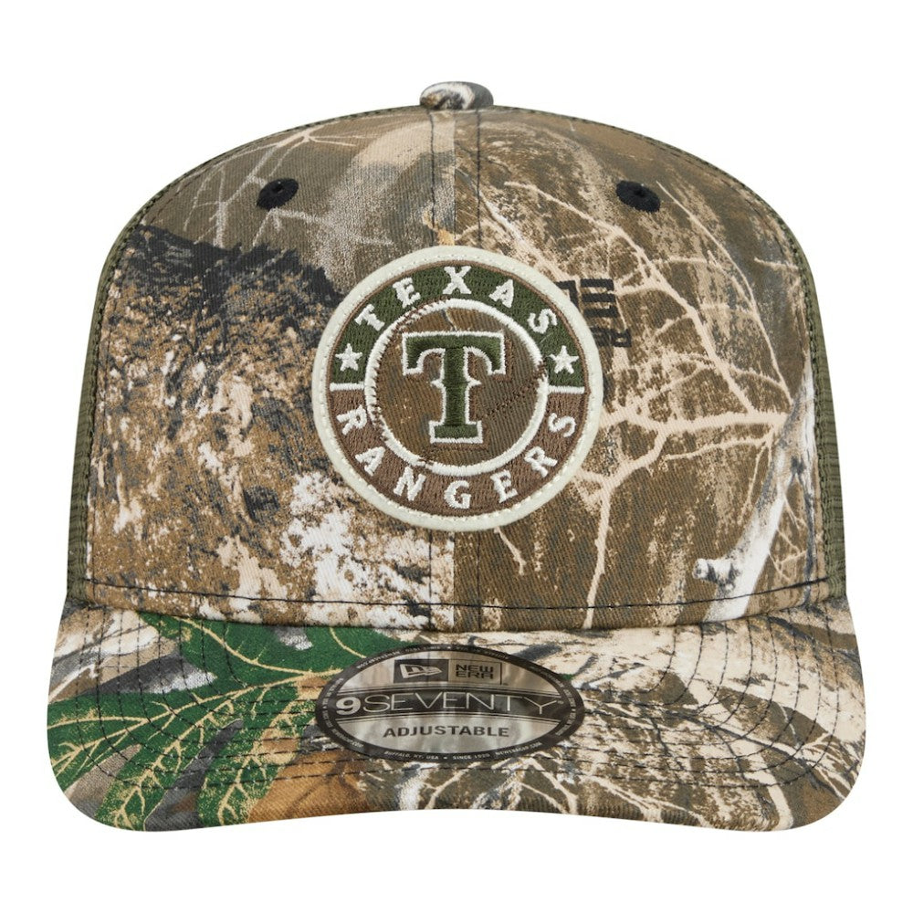 Texas Rangers New Era Realtree 9SEVENTY Adjustable Hat - Camo - New Era Discount