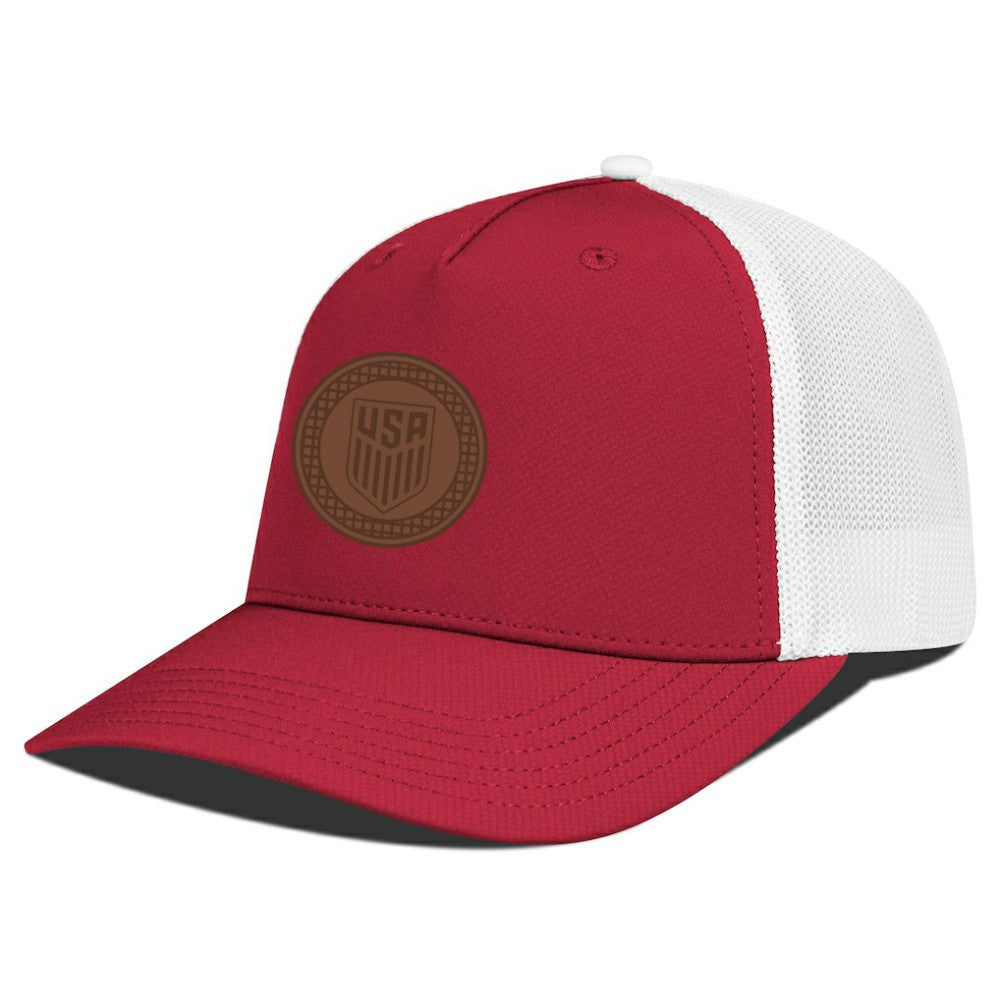 USMNT Levelwear Signal Periscope Adjustable Trucker Hat Red/White
