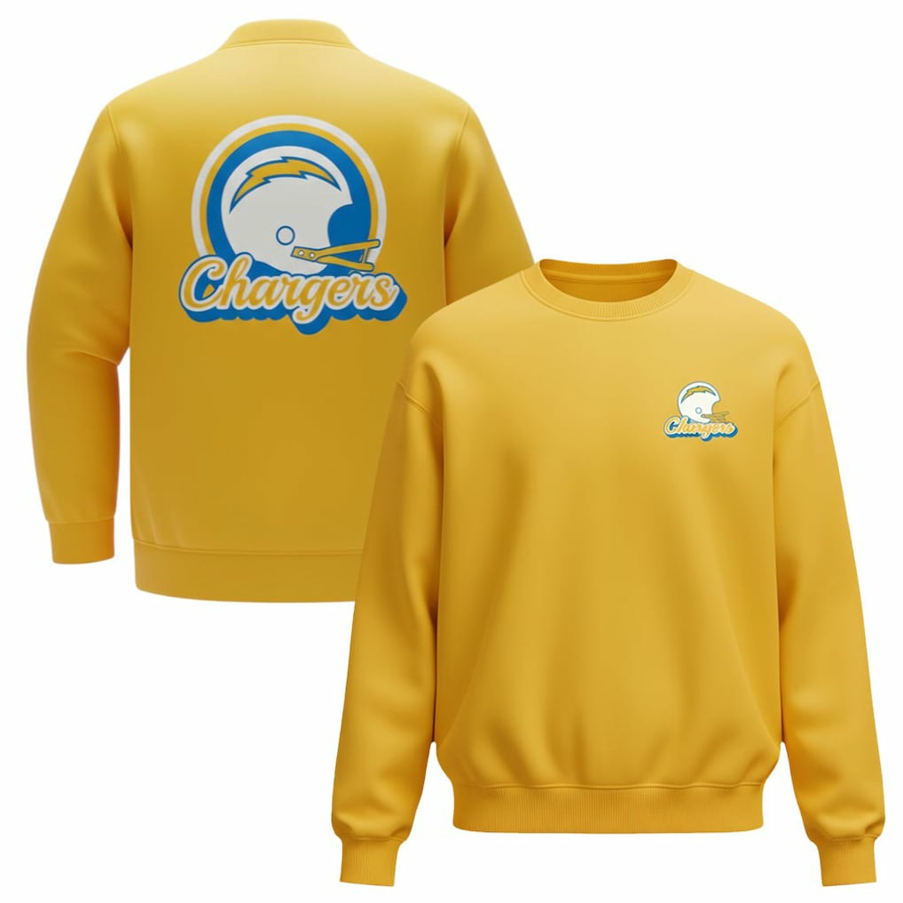 Los Angeles Chargers The Wild Collective Unisex Charger Power Fleece Sweatshirt Gold