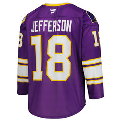Fanatics Justin Jefferson Minnesota Vikings Hockey Jersey Purple