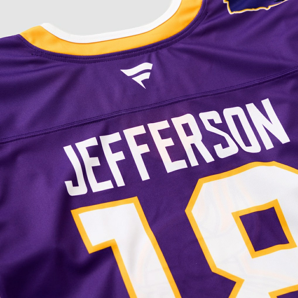 Fanatics Justin Jefferson Minnesota Vikings Hockey Jersey Purple