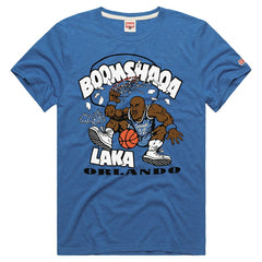 Shaquille O'Neal Orlando Magic Homage Unisex Boomshaqalaka Tri-Blend T-Shirt Blue