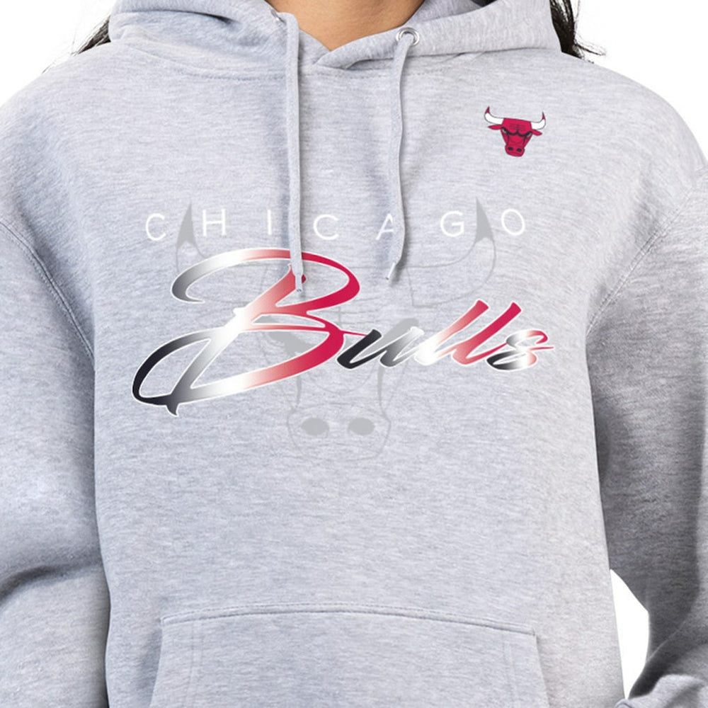 Chicago Bulls G-III 4Her by Carl Banks Women's Shadow Logo Tri-Blend Fleece Hoodie Gray