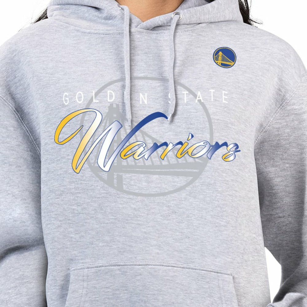 Golden State Warriors G-III 4Her by Carl Banks Women's Shadow Logo Tri-Blend Fleece Hoodie Gray