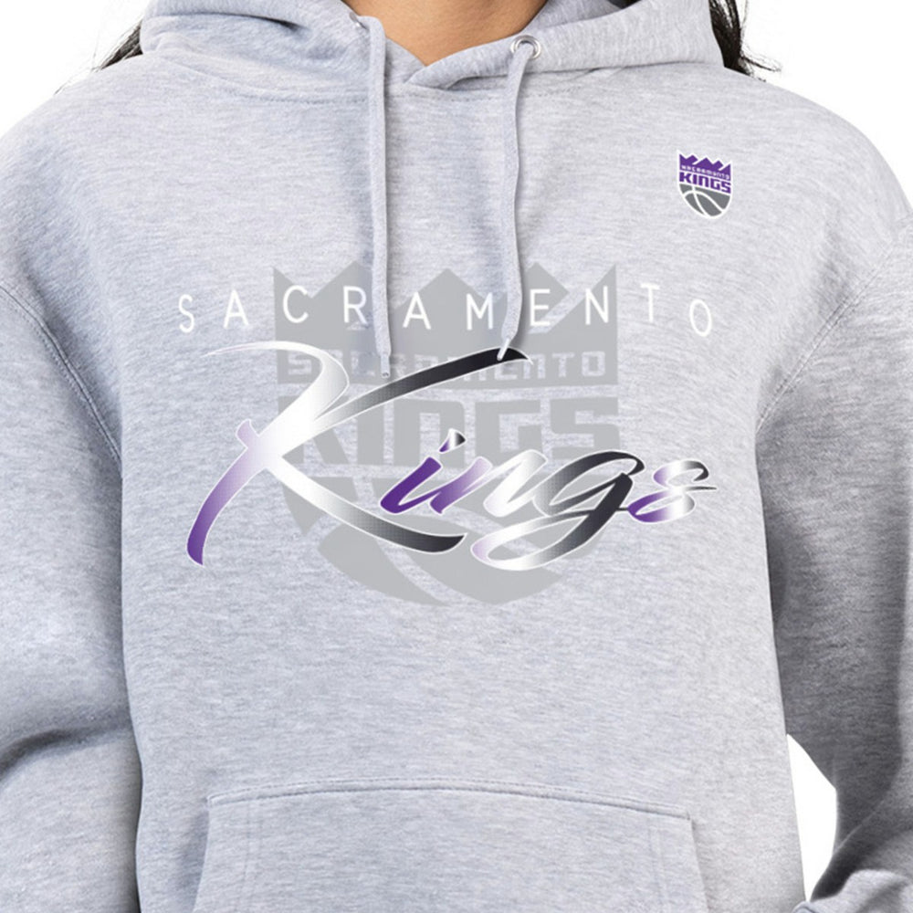 Sacramento Kings G-III 4Her by Carl Banks Women's Shadow Logo Tri-Blend Fleece Hoodie Gray