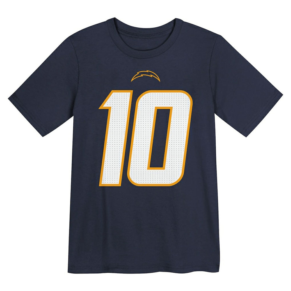 Nike Justin Herbert Los Angeles Chargers Youth Name & Number T-Shirt Navy