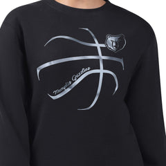 Memphis Grizzlies G-III 4Her by Carl Banks Women's Metallic Print Basketball Sketch Fleece Sweatshirt Black
