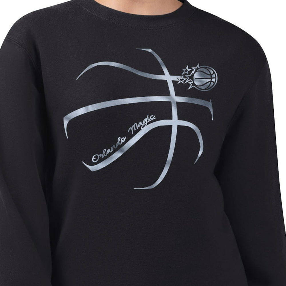 Orlando Magic G-III 4Her by Carl Banks Women's Metallic Print Basketball Sketch Fleece Sweatshirt Black