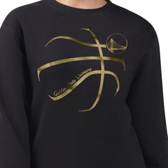 Golden State Warriors G-III 4Her by Carl Banks Women's Metallic Print Basketball Sketch Fleece Sweatshirt Black