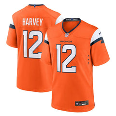 Nike RJ Harvey Denver Broncos Team Game Jersey Orange