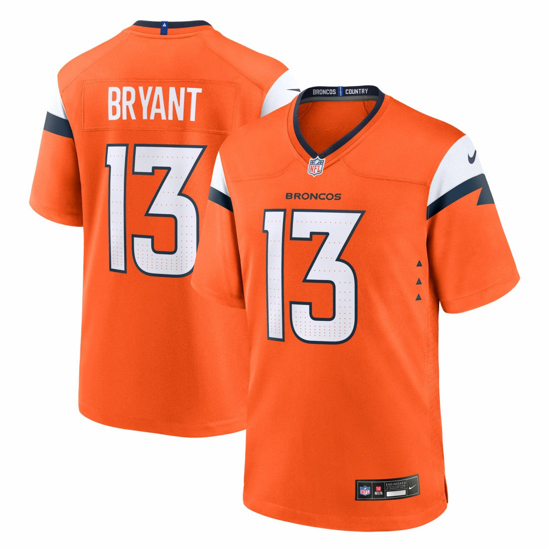 Nike Pat Bryant Denver Broncos Team Game Jersey Orange