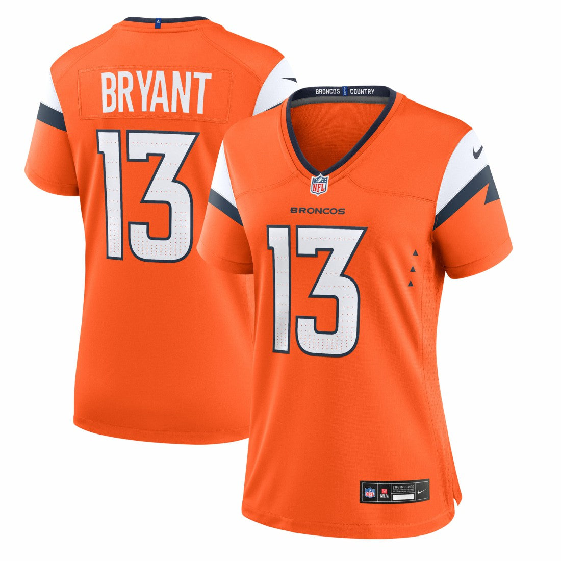 Nike Pat Bryant Denver Broncos Women's Team Game Jersey Orange