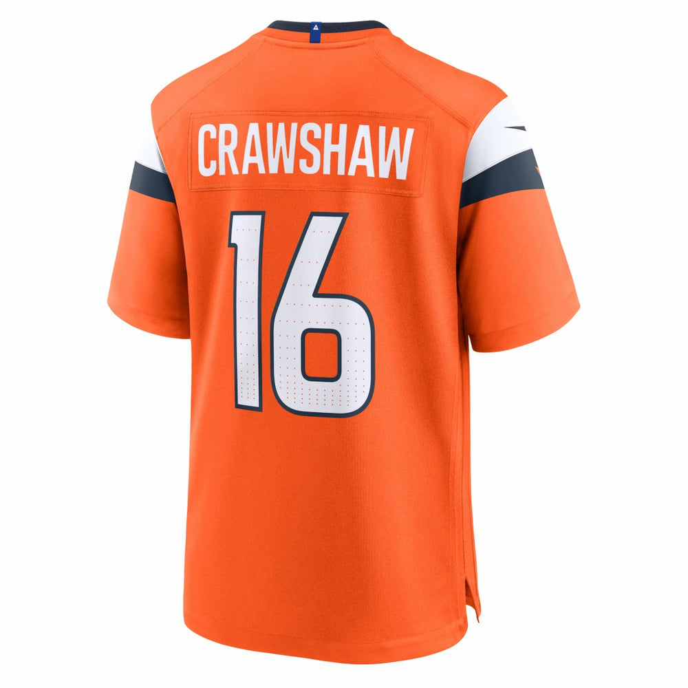 Nike Jeremy Crawshaw Denver Broncos Team Game Jersey Orange