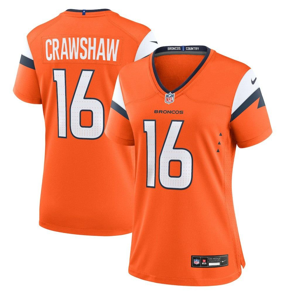 Nike Jeremy Crawshaw Denver Broncos Women's Team Game Jersey Orange