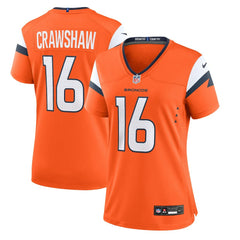 Nike Jeremy Crawshaw Denver Broncos Women's Team Game Jersey Orange