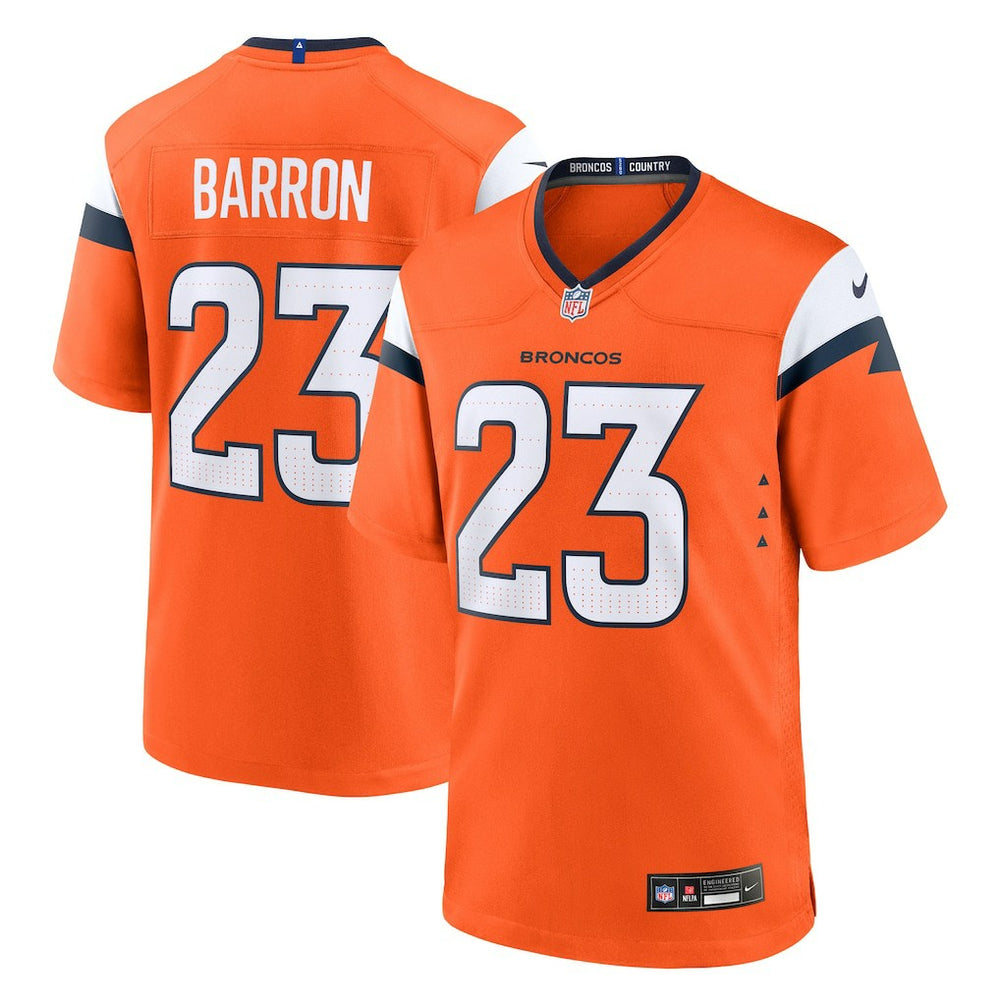 Nike Jahdae Barron Denver Broncos Team Game Jersey Orange
