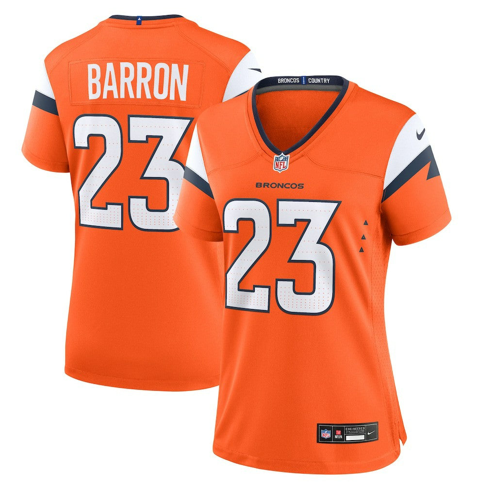 Nike Jahdae Barron Denver Broncos Women's Team Game Jersey Orange
