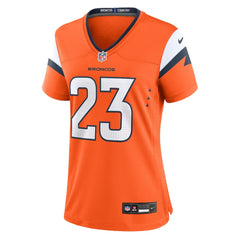 Nike Jahdae Barron Denver Broncos Women's Team Game Jersey Orange