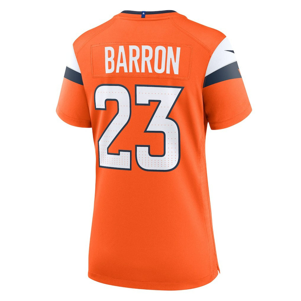 Nike Jahdae Barron Denver Broncos Women's Team Game Jersey Orange
