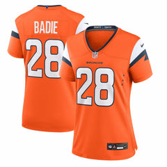 Nike Tyler Badie Denver Broncos Women's Team Game Jersey Orange