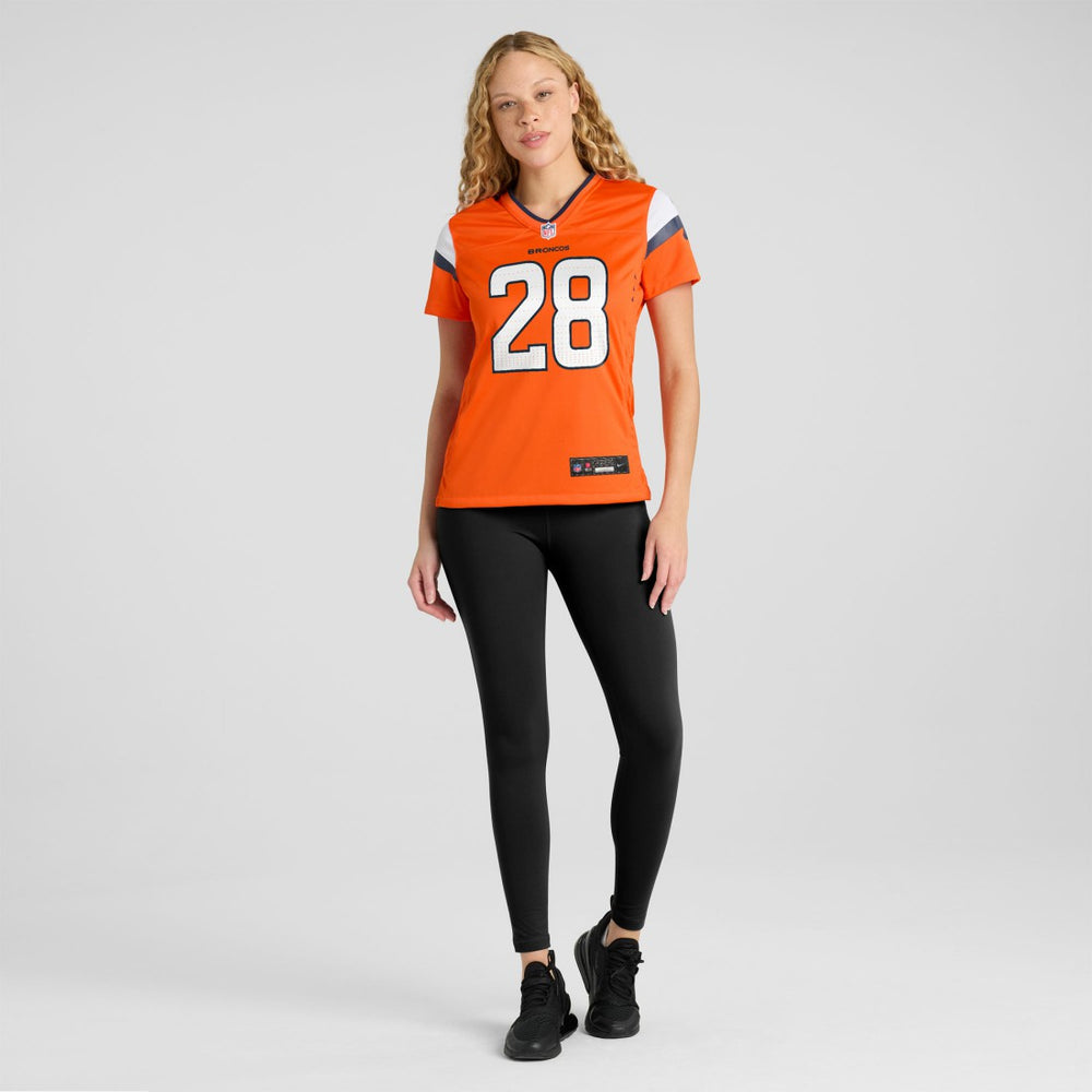 Nike Tyler Badie Denver Broncos Women's Team Game Jersey Orange