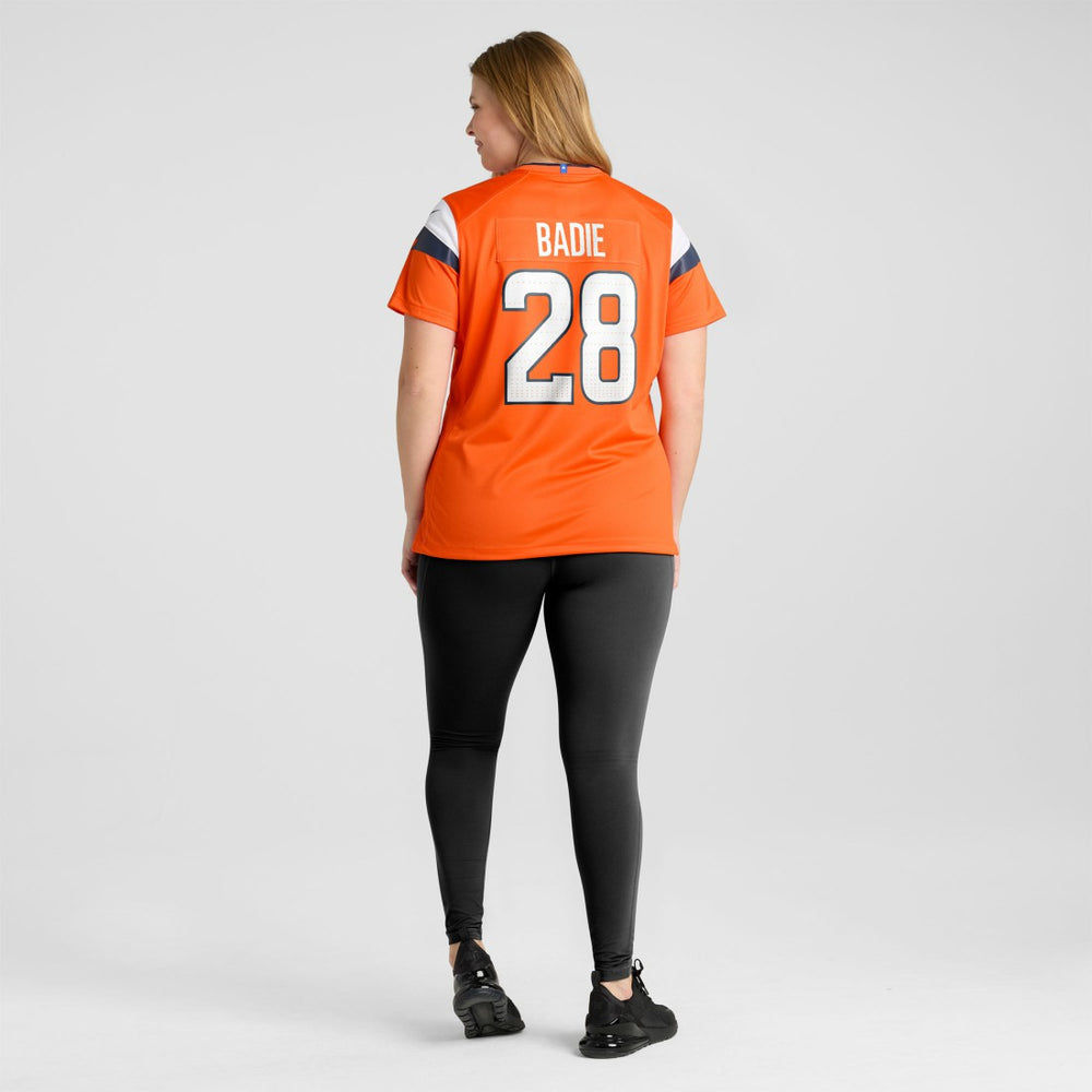 Nike Tyler Badie Denver Broncos Women's Team Game Jersey Orange